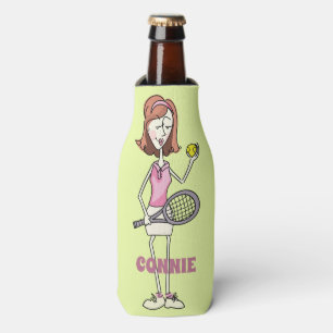 Personalised Tennis Player Bottle Cooler