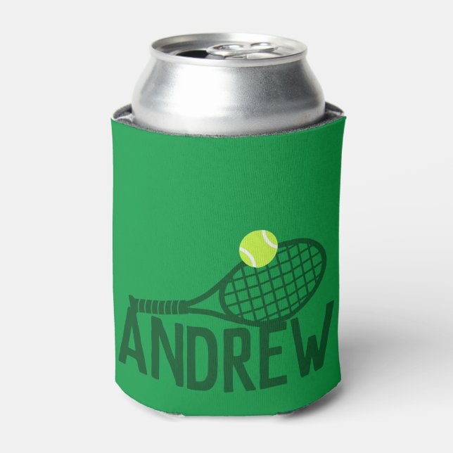Personalised Tennis Player Can Cooler (Can Front)