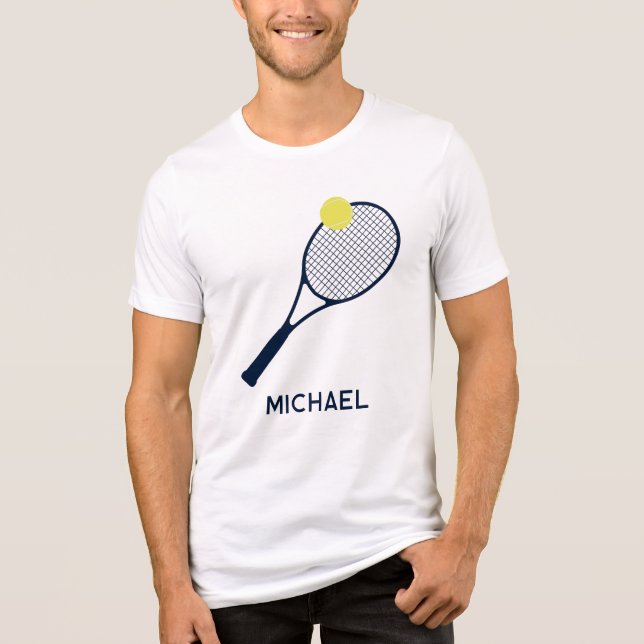 Personalised Tennis Player Club Member Swag Tri-Blend Shirt (Front)