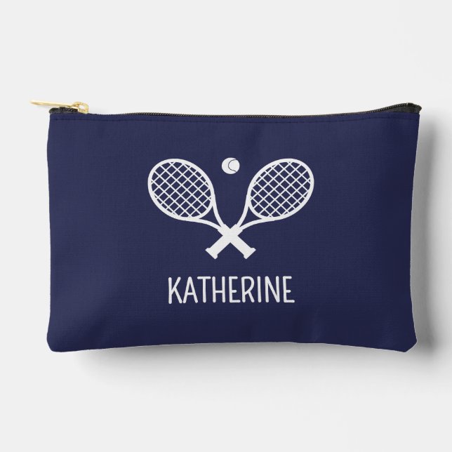 Personalised Tennis Player Custom Name Tennis Accessory Pouch (Front)