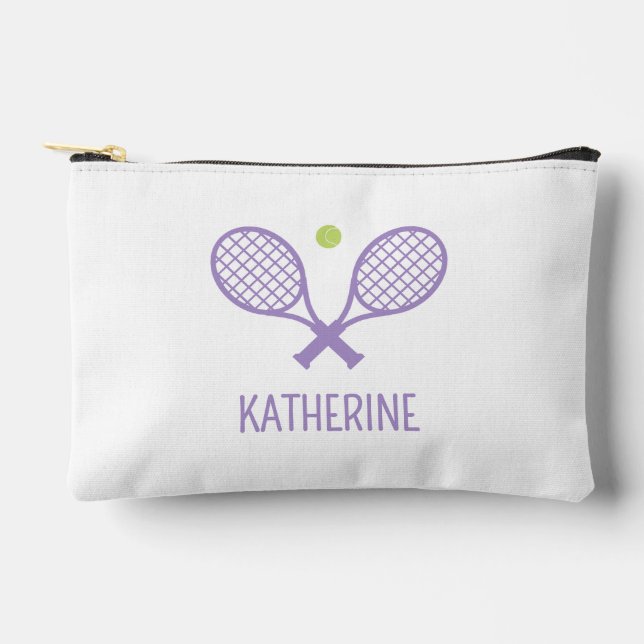 Personalised Tennis Player Custom Name Tennis Accessory Pouch (Front)