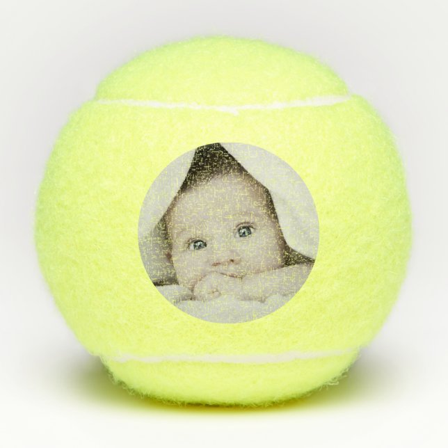 Personalised Tennis Player Custom Photo  Tennis Balls (Front)