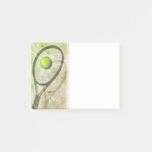 Personalised tennis player fan post-it notes