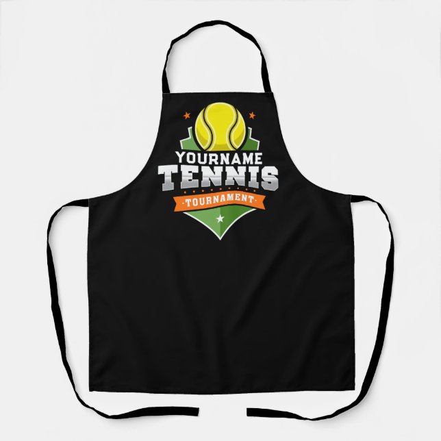Personalised Tennis Player NAME Varsity Tournament Apron (Front)