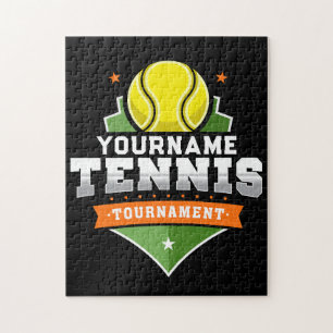 Personalised Tennis Player NAME Varsity Tournament Jigsaw Puzzle