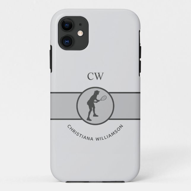 Personalised Tennis Player Tennis Girl Custom Gift Case-Mate iPhone Case (Back)