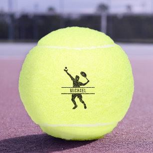 Personalised Tennis Player Themed Custom Name Tennis Balls