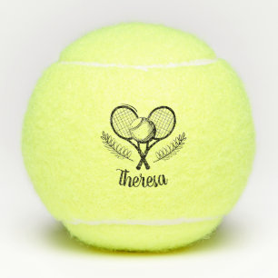 Personalised Tennis Racket and Ball Tennis Balls