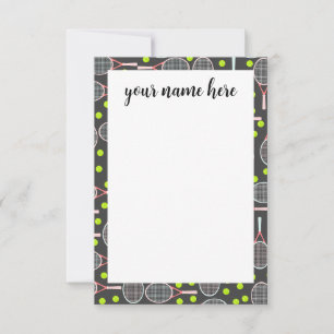Personalised Tennis Racket Notecards