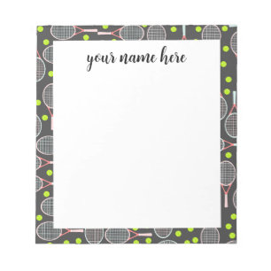 Personalised Tennis Racket Notepad