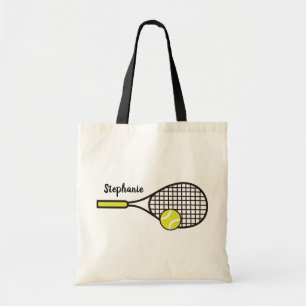 Personalised Tennis Racquet and Ball Tote Bag