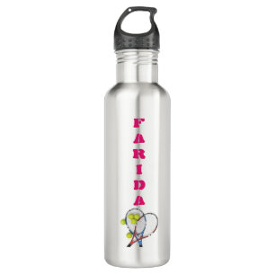 Personalised Tennis Stainless Steel Water Bottle
