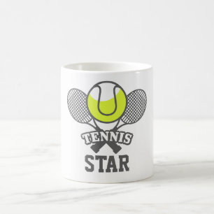 Personalised Tennis Star Coffee Mug