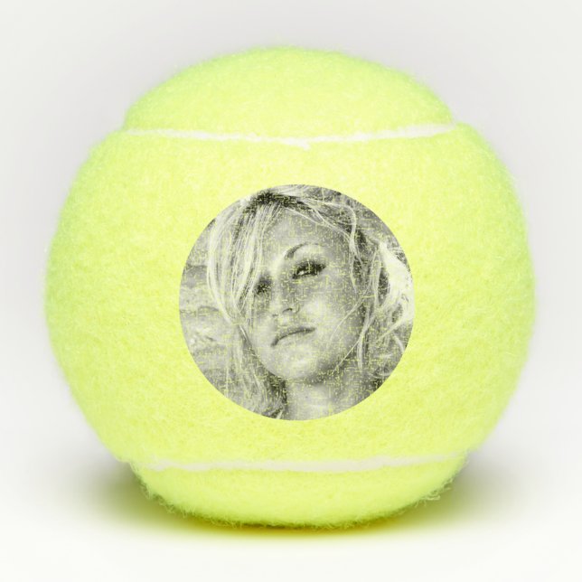 Personalised  Tennis Team Photo Balls (Front)