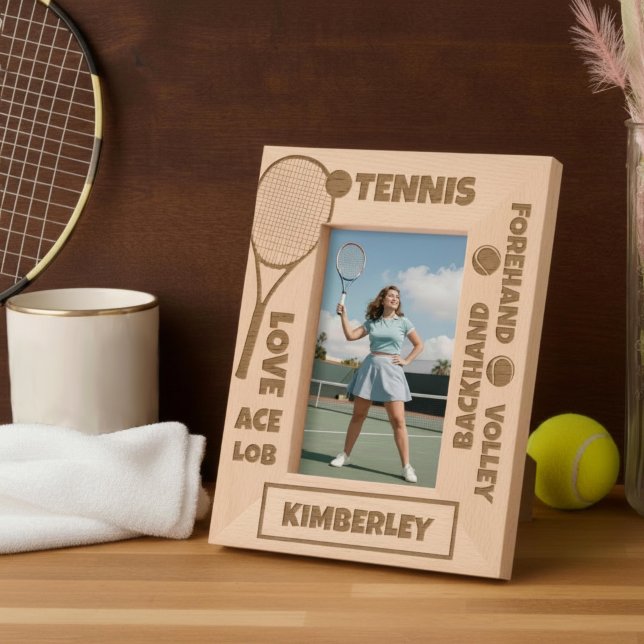 Personalised Tennis Terms Racket Ball Etched Frames (Creator Uploaded)