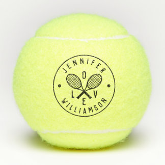 Personalised Tennis Theme Monogram Name Love Balls