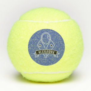 Personalised Tennis Themed Racquet Custom Name Balls