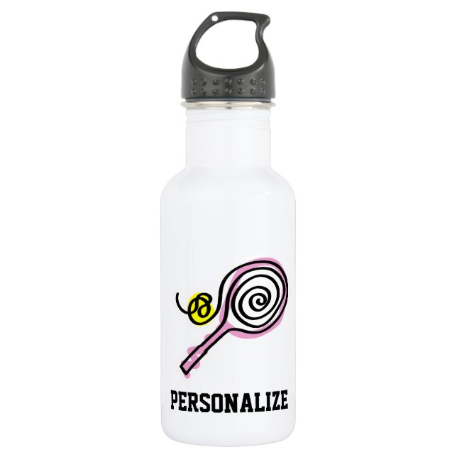 Personalised tennis water bottle for kids (Front)