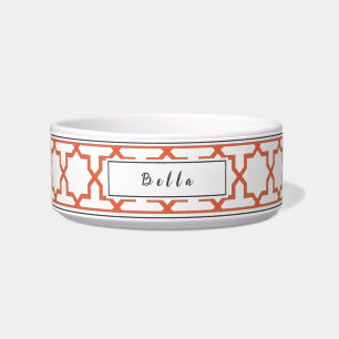 Personalised Terra cotta & White Star Pattern Bowl