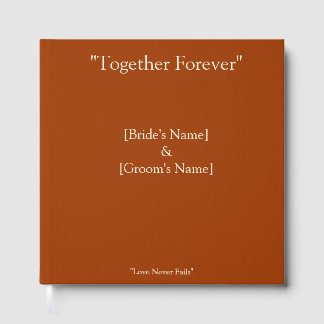 Personalised Terracotta Wedding Guest Book