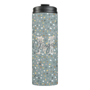 Personalised Terrazzo Monogram Thermal Tumbler