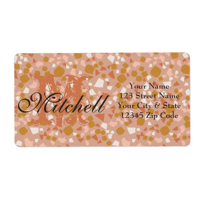 Personalised terrazzo Shipping address labels (Front)