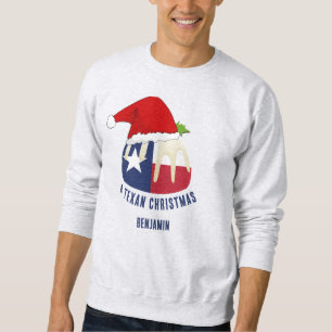 Personalised TEXAN CHRISTMAS Pudding Sweatshirt