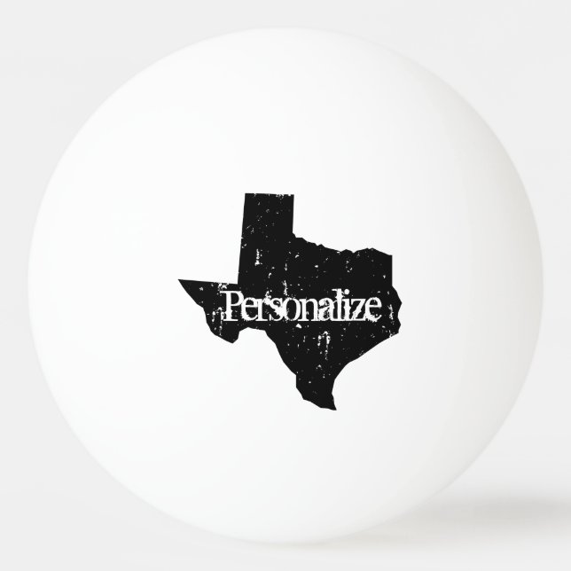 Personalised Texas ping pong ball for table tennis (Front)
