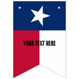 Personalised Texas state flag party bunting banner