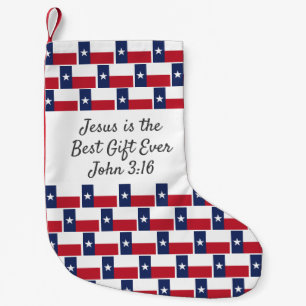 Personalised TEXAS TEXAN FLAG Small Christmas Stocking