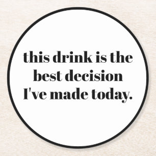 Personalised Text And Name Funny Cool Party Round Paper Coaster