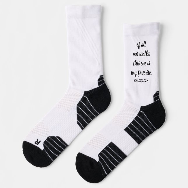 Personalised Text And Name Simple Wedding Groom  Socks (Left)