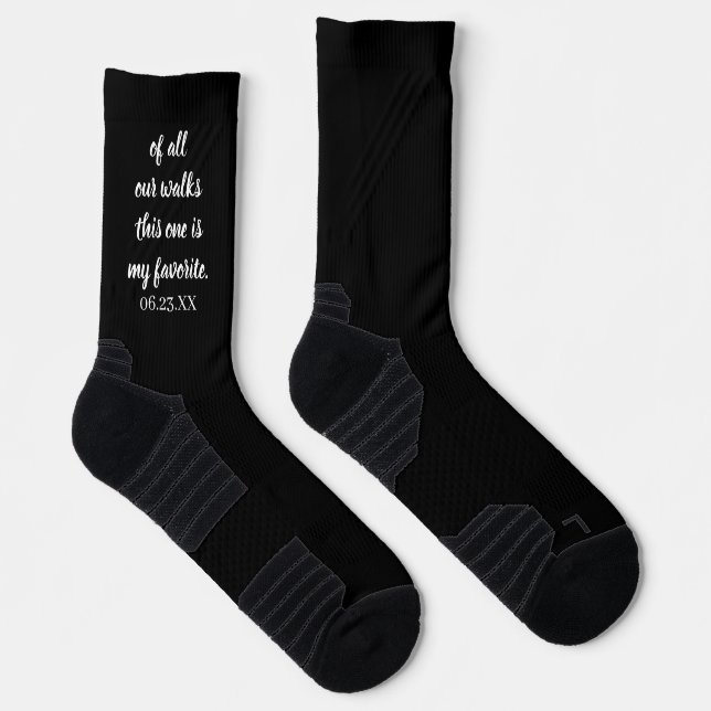 Personalised Text And Name Simple Wedding Groom  Socks (Right)