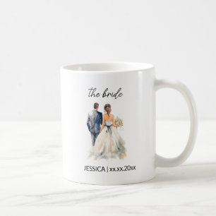 Personalised text and name Wedding Coffee Mug
