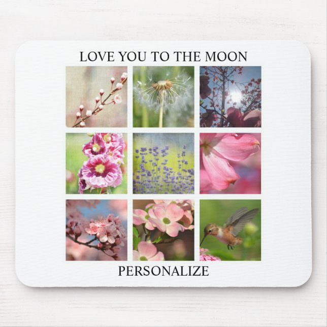 Personalised Text and Photo Collage Mouse Mat (Front)