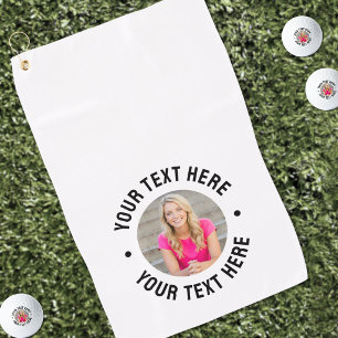 Personalised Text And Photo Golf Towel