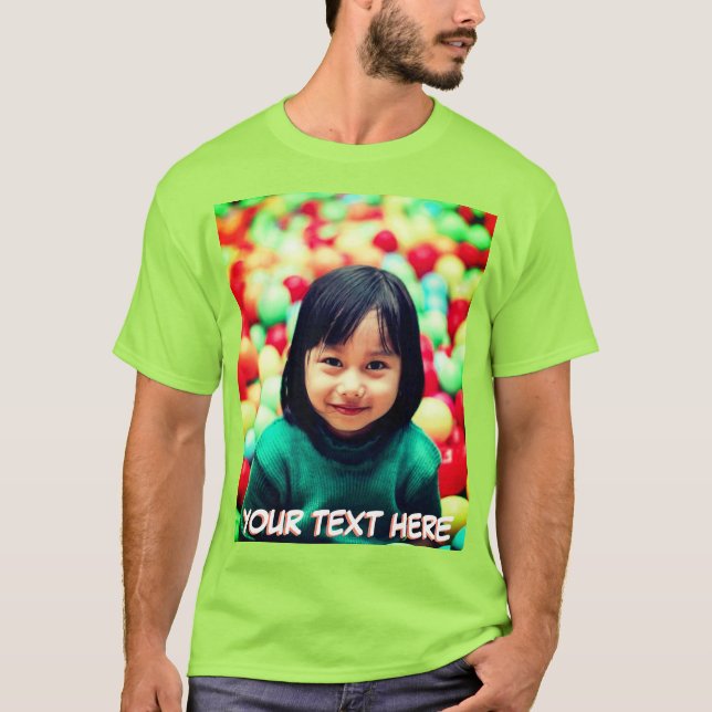 Personalised text and photo T-Shirt (Front)