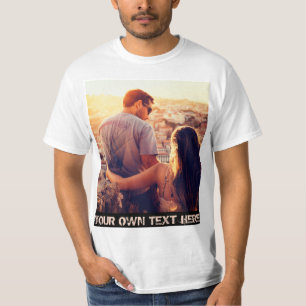 personalised text and vertical picture T-Shirt