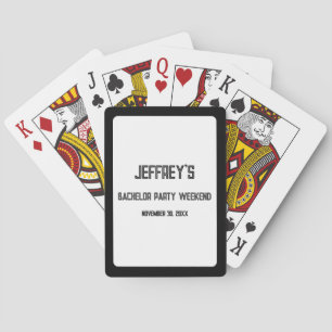 Personalised Text Bachelor Party Weekend Playing Cards