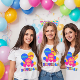 Personalised text balloons birthday party T-Shirt