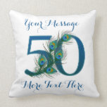 Personalised text classy 50th Birthday 50 Pillows<br><div class="desc">Personalised text custom 50th Birthday 50 Pillows</div>