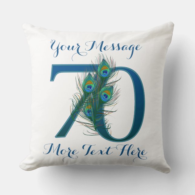 Personalised text classy 70th Birthday 70 Pillows (Front)