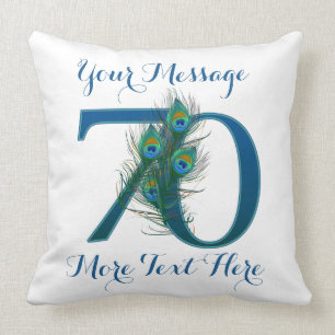 Personalised text classy 70th Birthday 70 Pillows