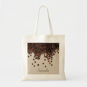 Personalised Text Coffee Beans Tote Bag