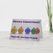 Personalised Text Colourful Ornaments