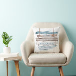 Personalised Text, Driftwood Theme Beach Coastal Cushion<br><div class="desc">Personalise this beautiful coastal, nautical beach theme throw pillow with your own text, our text is simply an example. Ability to use template text boxes under "Personalise this template" to easily add your message. Option to select "Edit using Design Tool" to change text font style, size or position. Choose to...</div>