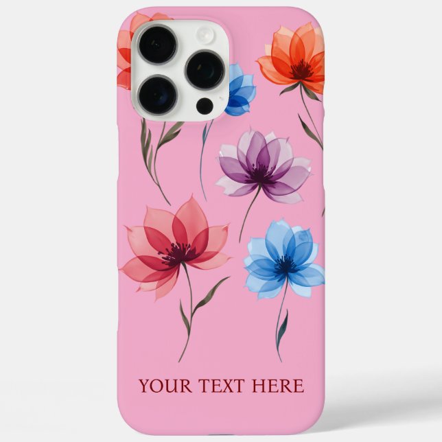 Personalised Text Floral  Case-Mate iPhone Case (Back)