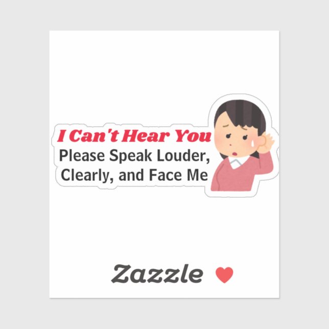 Personalised Text - girl with hard of hearing (Sheet)