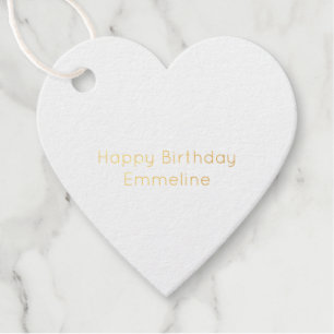 Personalised Text Gold Glitter (on reverse) Favour Tags