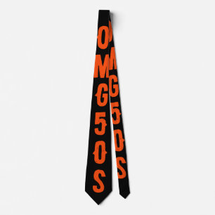 Personalised text in orange Beautiful colour Black Tie